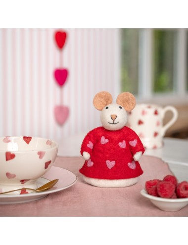 Decoratie Muis Sweetheart Rood