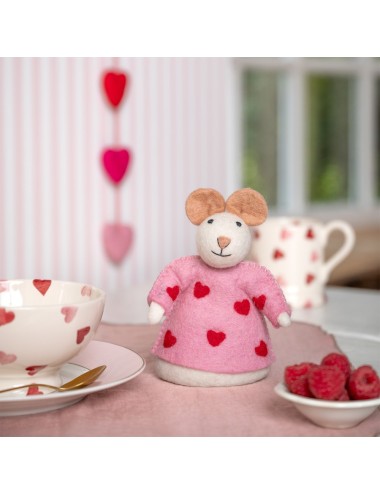 Decoratie Muis Sweetheart Roze