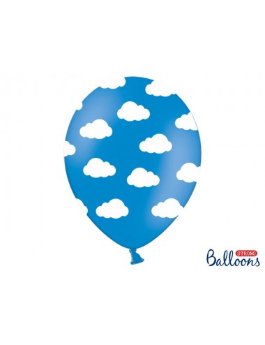Ballonnen wolken blauw (6st)